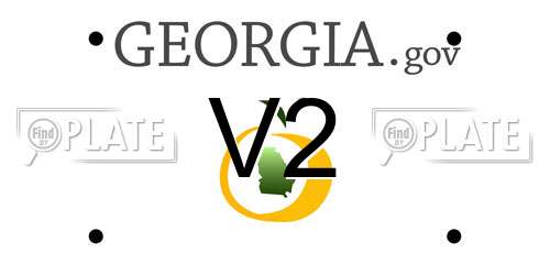 V2 Georgia License Plate