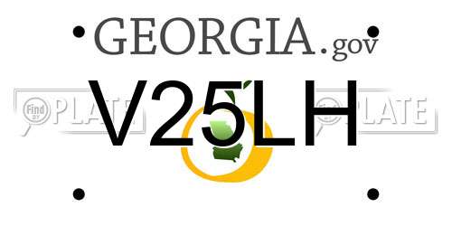 V25LH Georgia License Plate