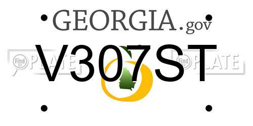 V307ST Georgia License Plate
