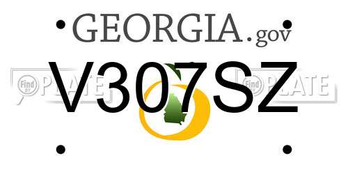 V307SZ Georgia License Plate
