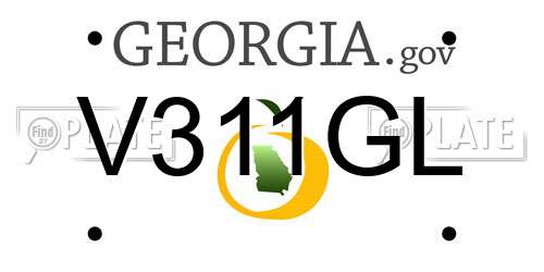 V311GL Georgia License Plate
