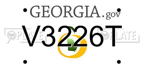 V3226T Georgia License Plate