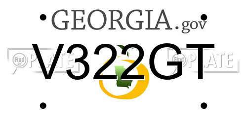 V322GT Georgia License Plate