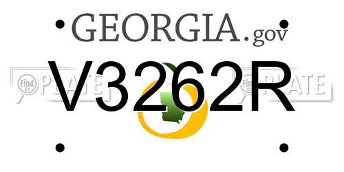 V3262R Georgia License Plate