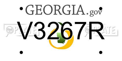 V3267R Georgia License Plate