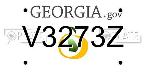 V3273Z Georgia License Plate