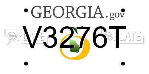 V3276T Georgia License Plate