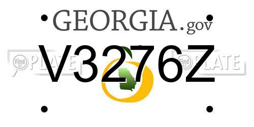 V3276Z Georgia License Plate