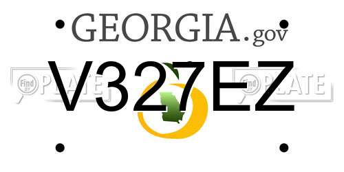 V327EZ Georgia License Plate