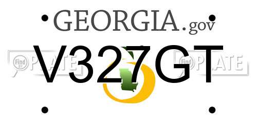 V327GT Georgia License Plate