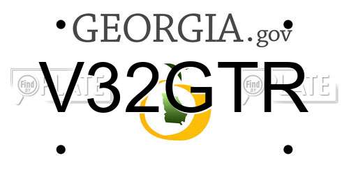 V32GTR Georgia License Plate
