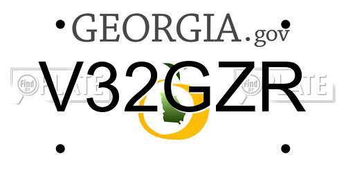 V32GZR Georgia License Plate