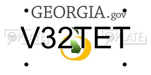 V32TET Georgia License Plate