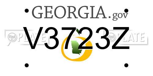 V3723Z Georgia License Plate