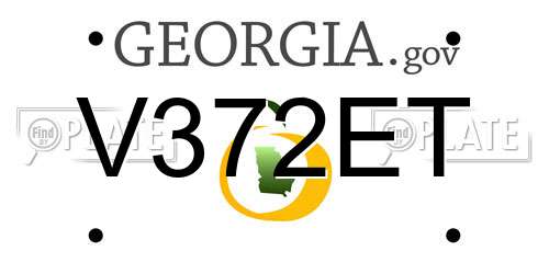V372ET Georgia License Plate
