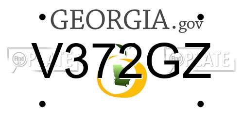 V372GZ Georgia License Plate