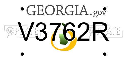 V3762R Georgia License Plate