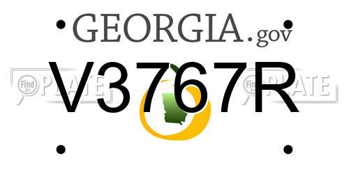 V3767R Georgia License Plate
