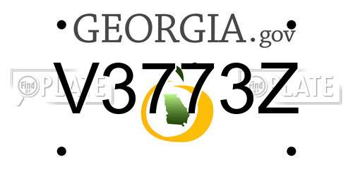 V3773Z Georgia License Plate