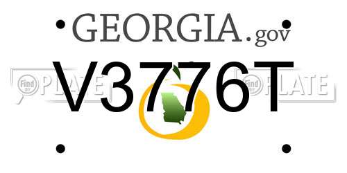 V3776T Georgia License Plate