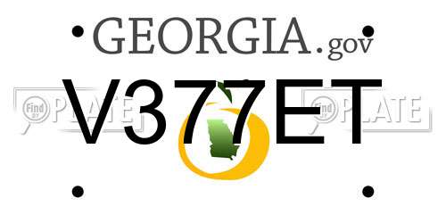 V377ET Georgia License Plate
