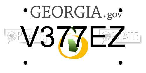V377EZ Georgia License Plate