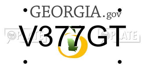 V377GT Georgia License Plate