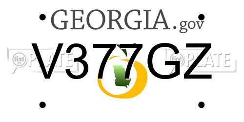 V377GZ Georgia License Plate