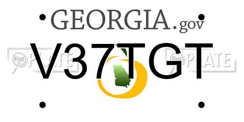 V37TGT Georgia License Plate