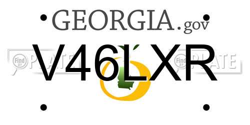 V46LXR Georgia License Plate