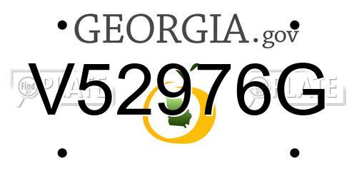 V52976G Georgia License Plate
