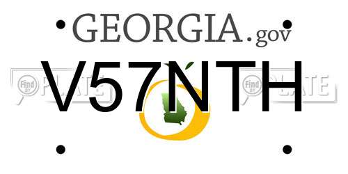 V57NTH Georgia License Plate