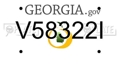 V58322I Georgia License Plate
