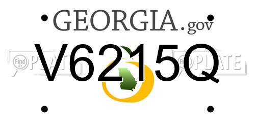 V6215Q Georgia License Plate