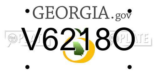 V6218O Georgia License Plate