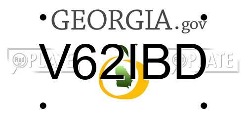 V62IBD Georgia License Plate