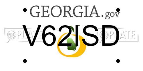V62ISD Georgia License Plate