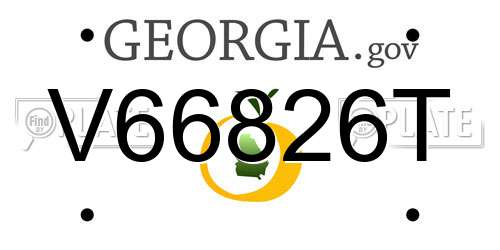 V66826T Georgia License Plate