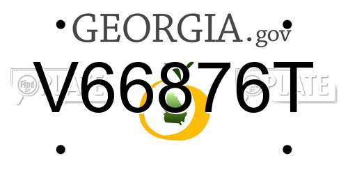 V66876T Georgia License Plate