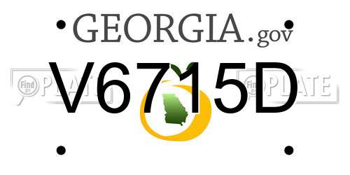 V6715D Georgia License Plate