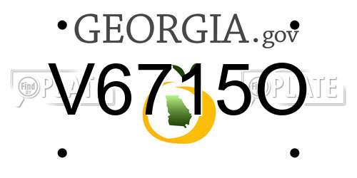 V6715O Georgia License Plate