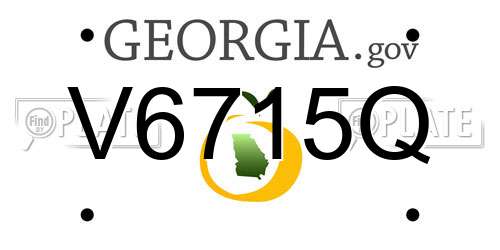 V6715Q Georgia License Plate