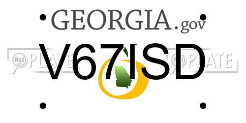 V67ISD Georgia License Plate