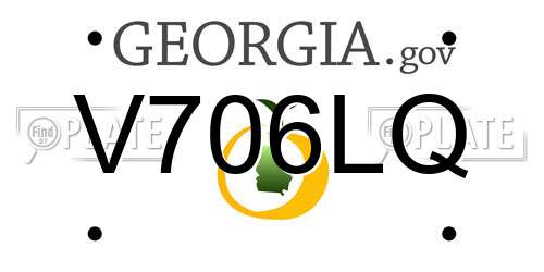 V706LQ Georgia License Plate