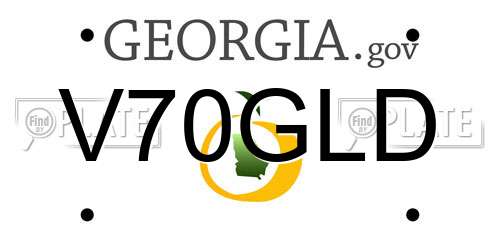 V70GLD Georgia License Plate