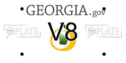 V8 Georgia License Plate