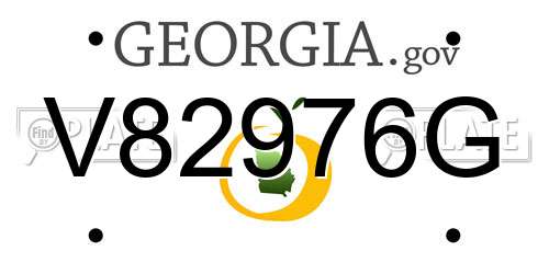 V82976G Georgia License Plate