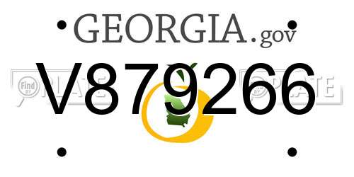 V879266 Georgia License Plate