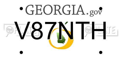 V87NTH Georgia License Plate
