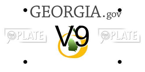 V9 Georgia License Plate